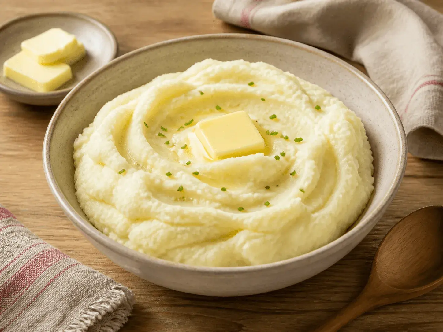 Картофельное пюре с молоком и сливочным маслом