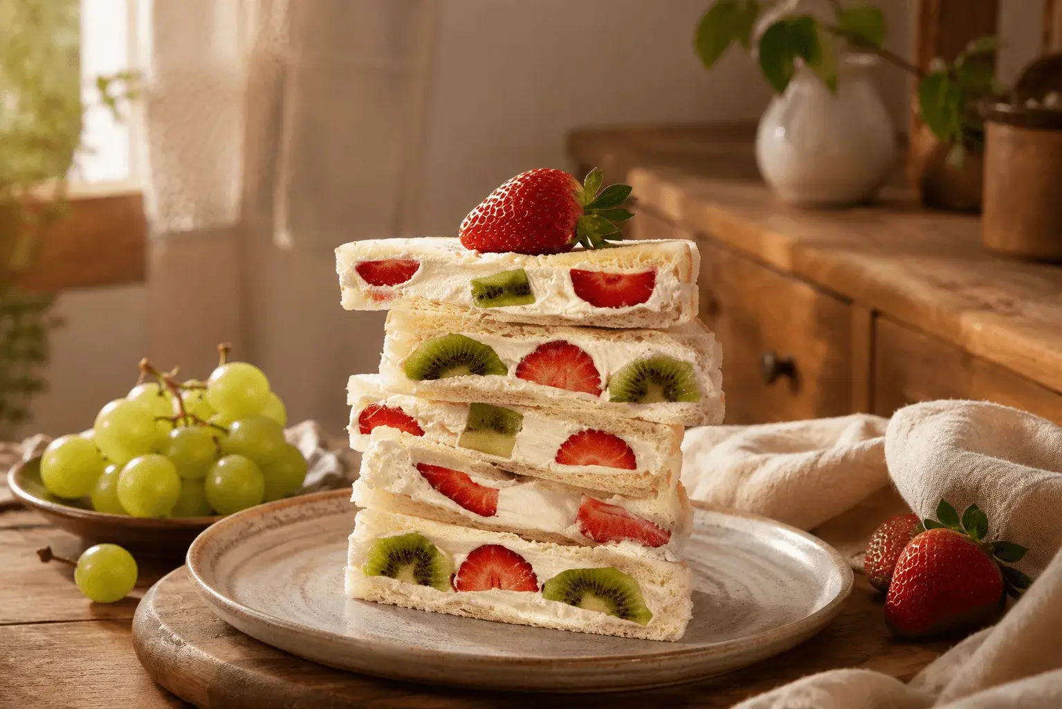 Sandvis sando cu fructe
