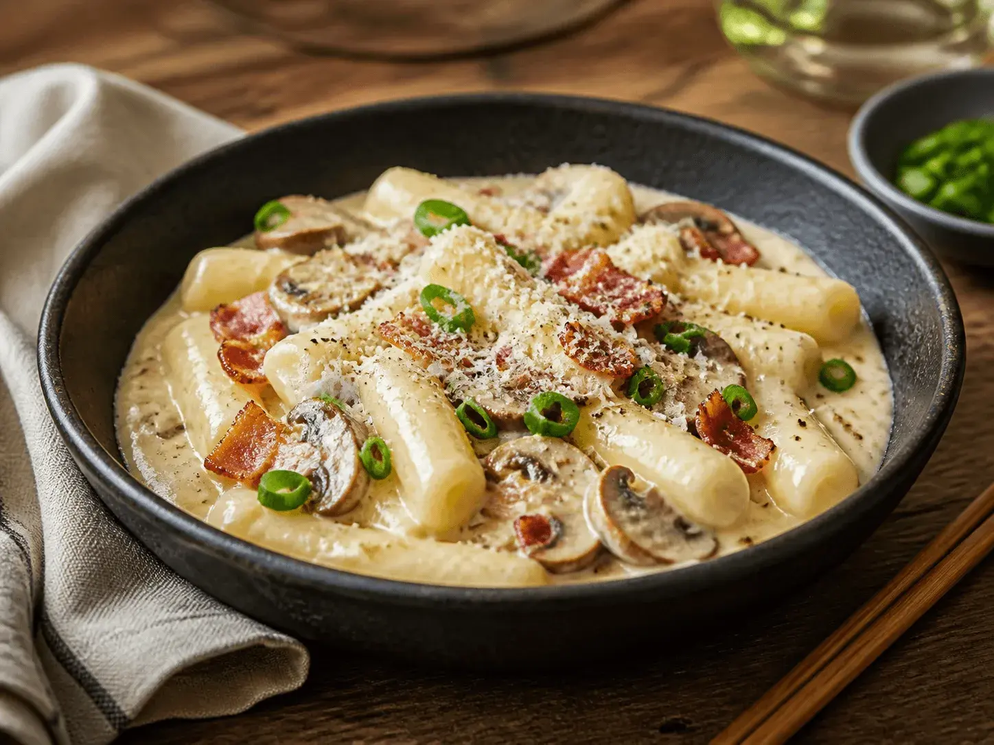Tteokbokki carbonara